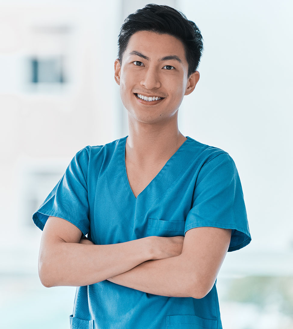 Medical Professional in Scrubs
